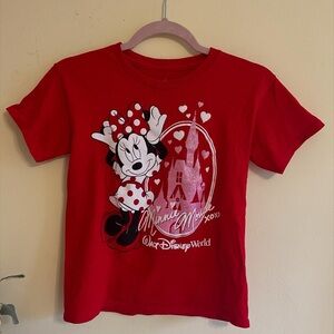 Disney Red Short Sleeve Tee with Graphic Design